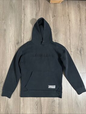 Alphalete Hoodie Men's Black Hooded Sweatshirt with Embossed Logo Unisex